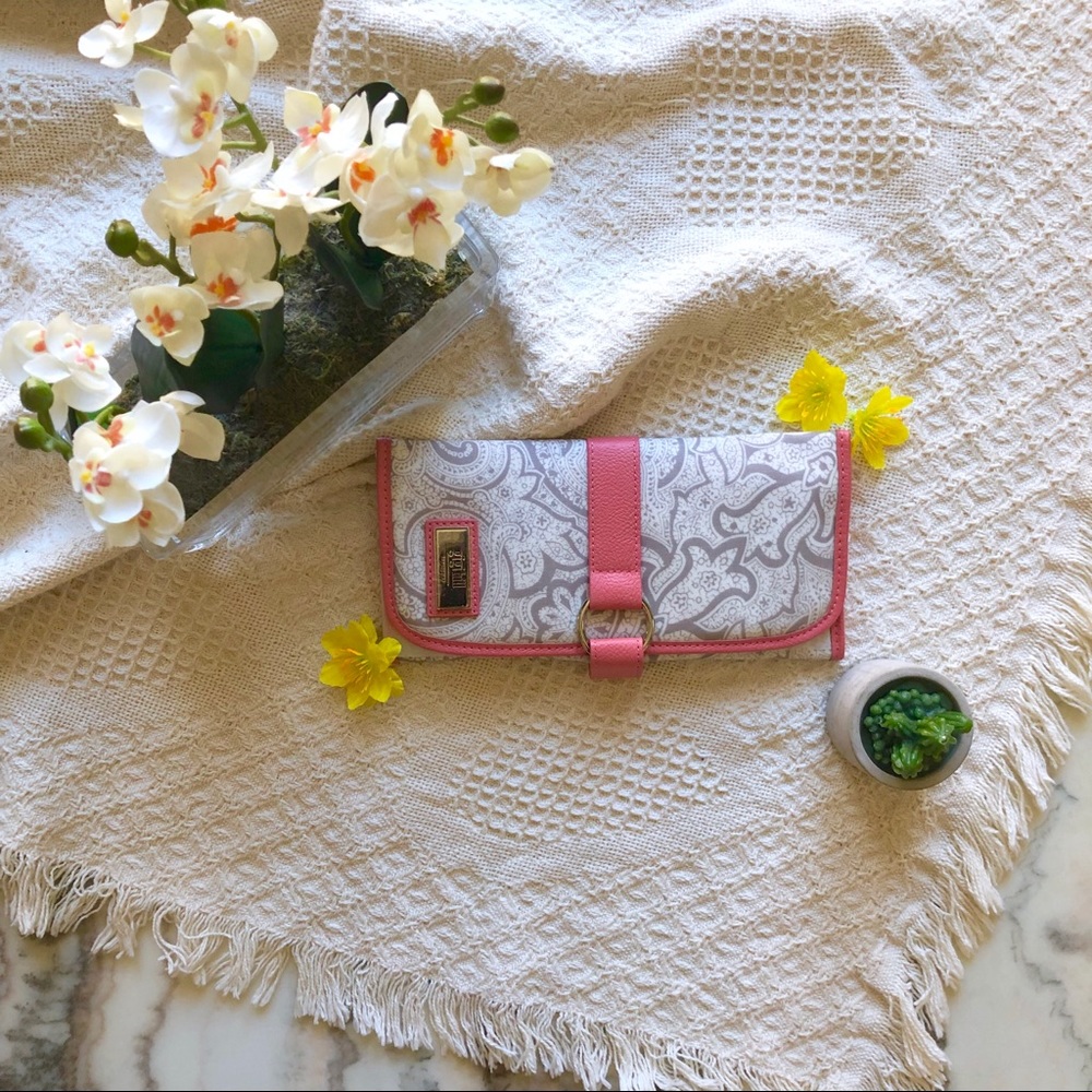 NWT Coral Makeup Brush Roll